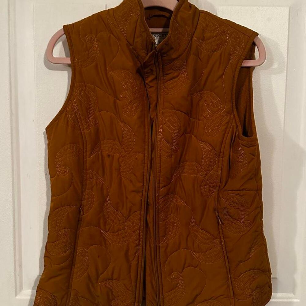 Pendleton Quilted Paisley Vest Womens Small Brown Caramel Western Cottagecore